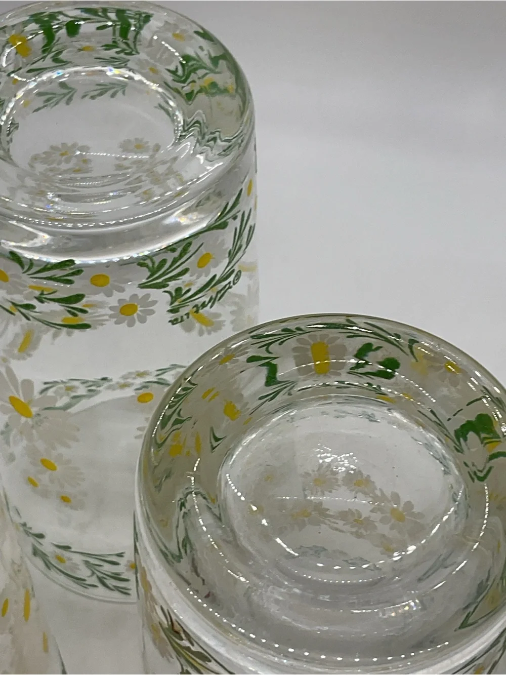 Vintage Culver Set of 6 Daisy-Print Drinking Glasses